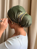 Foulard triangle Hana vert