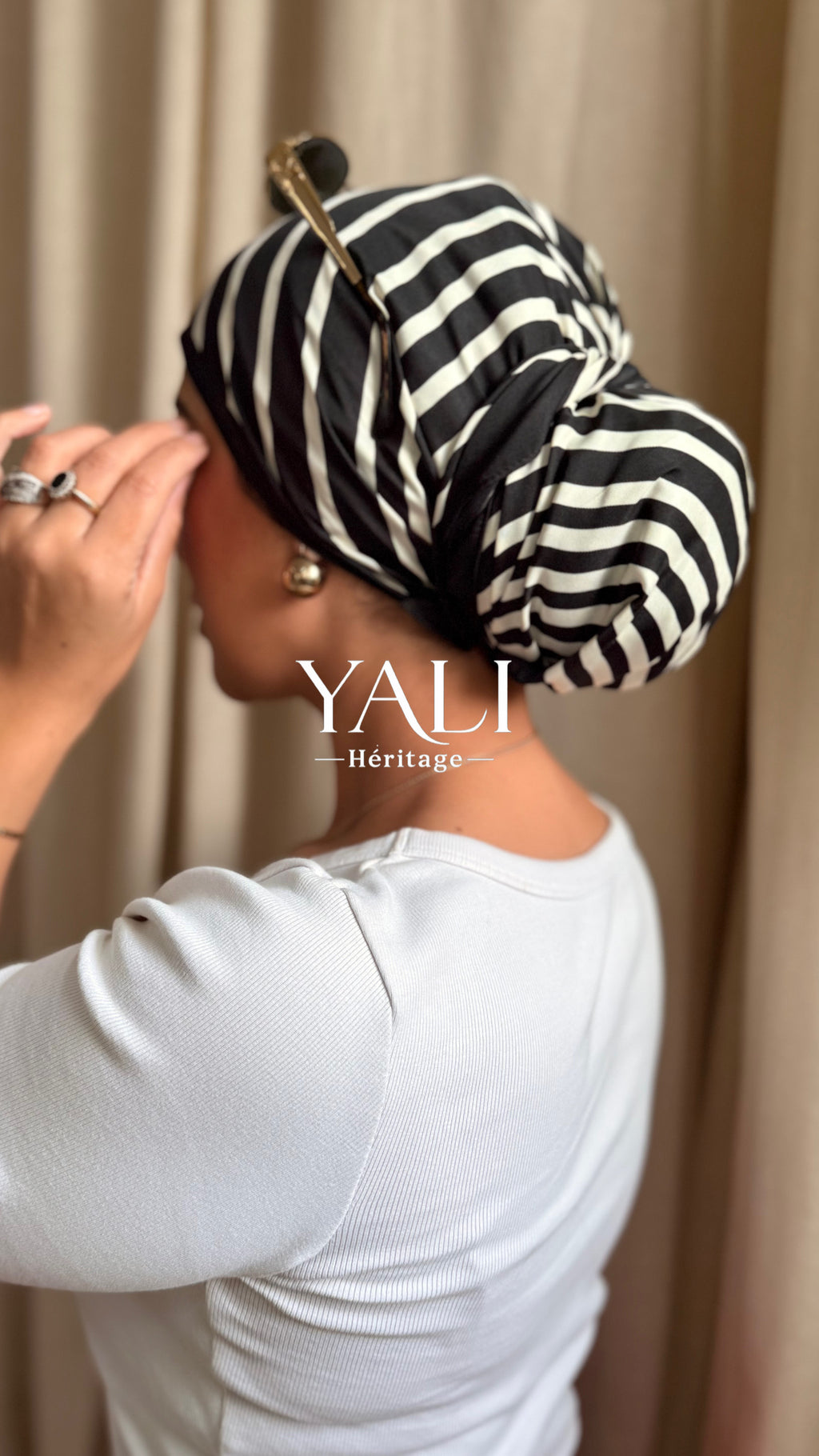 Foulard triangle Mia noir