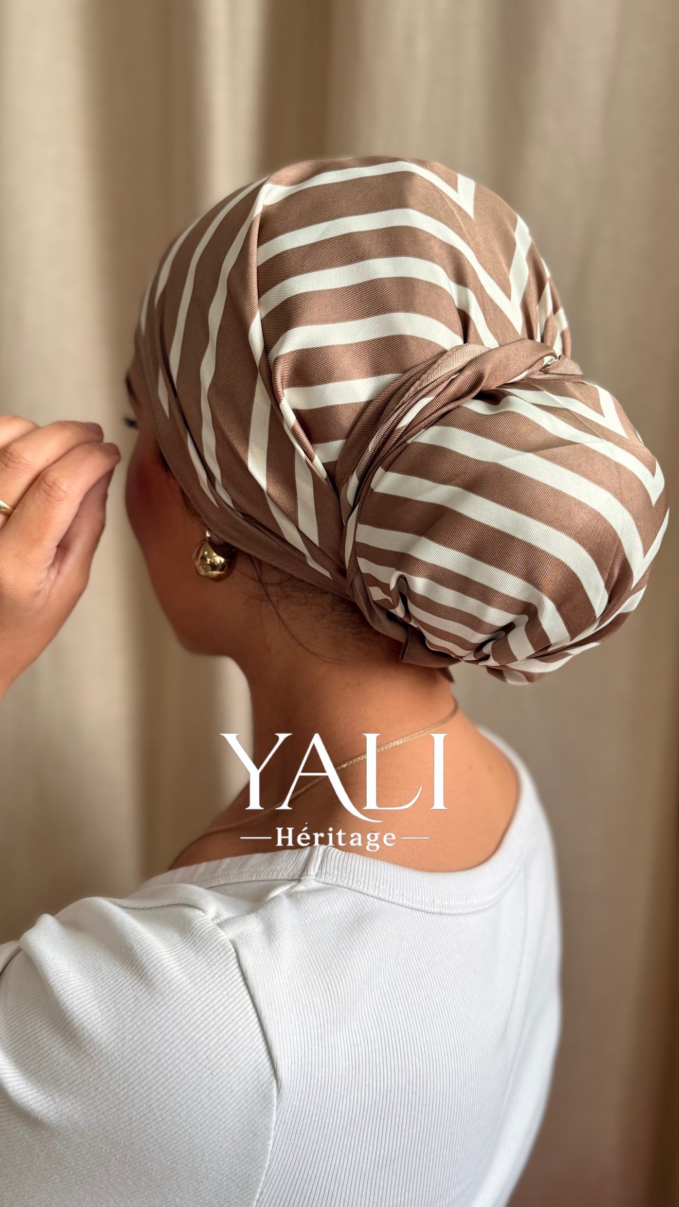 Foulard triangle Mia beige