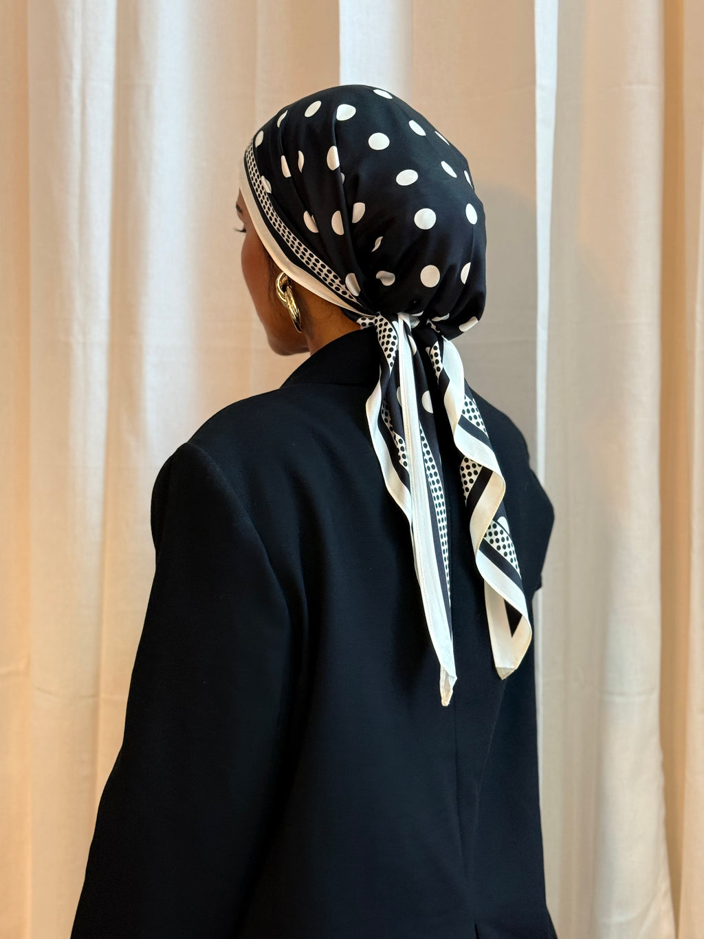Foulard triangle Louane noir