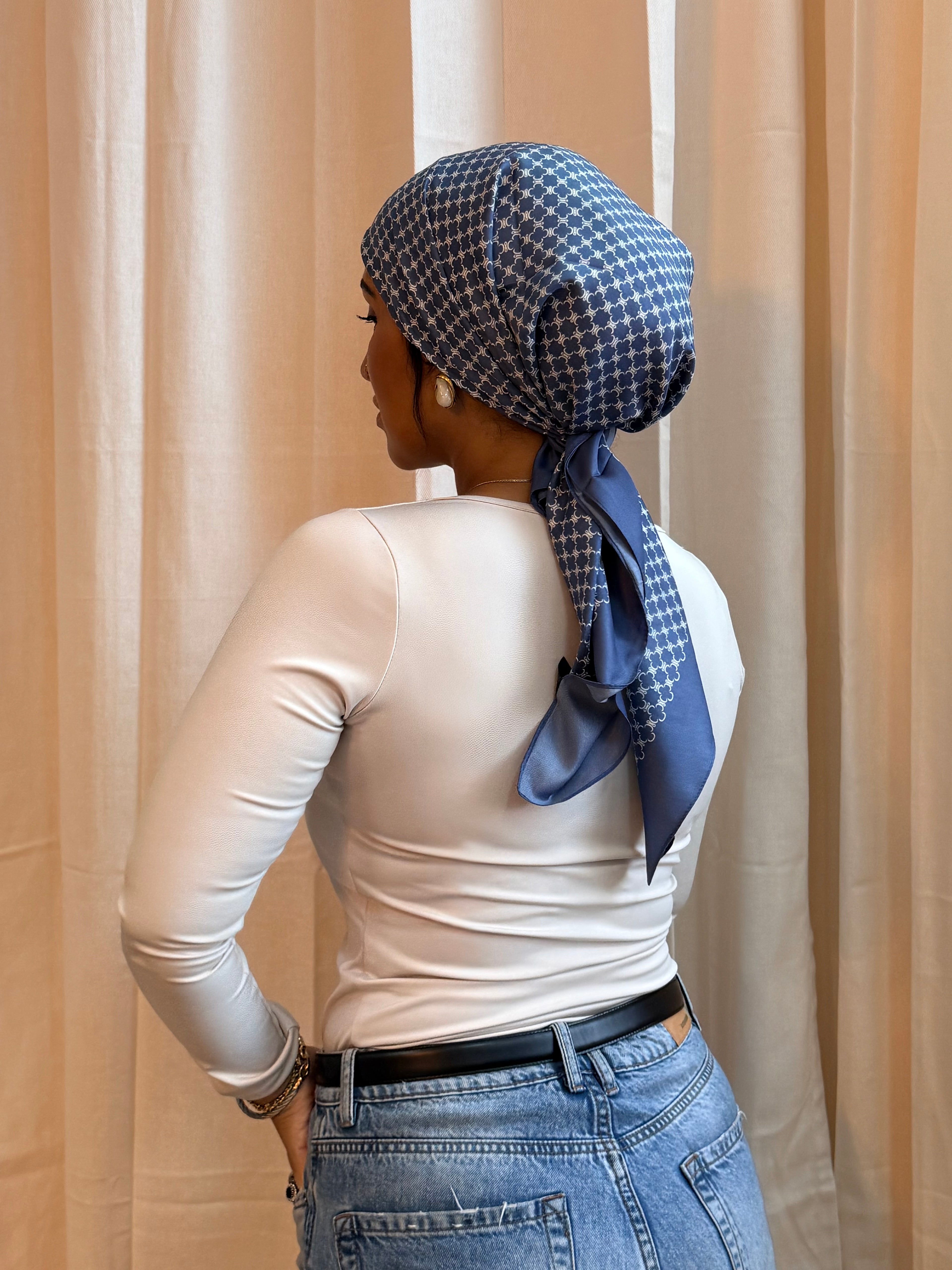 Petit carré Célia bleu
