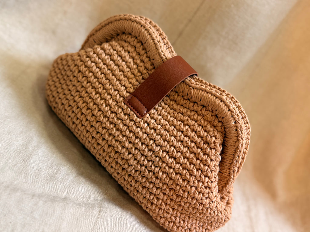 Sac pochette Eva camel