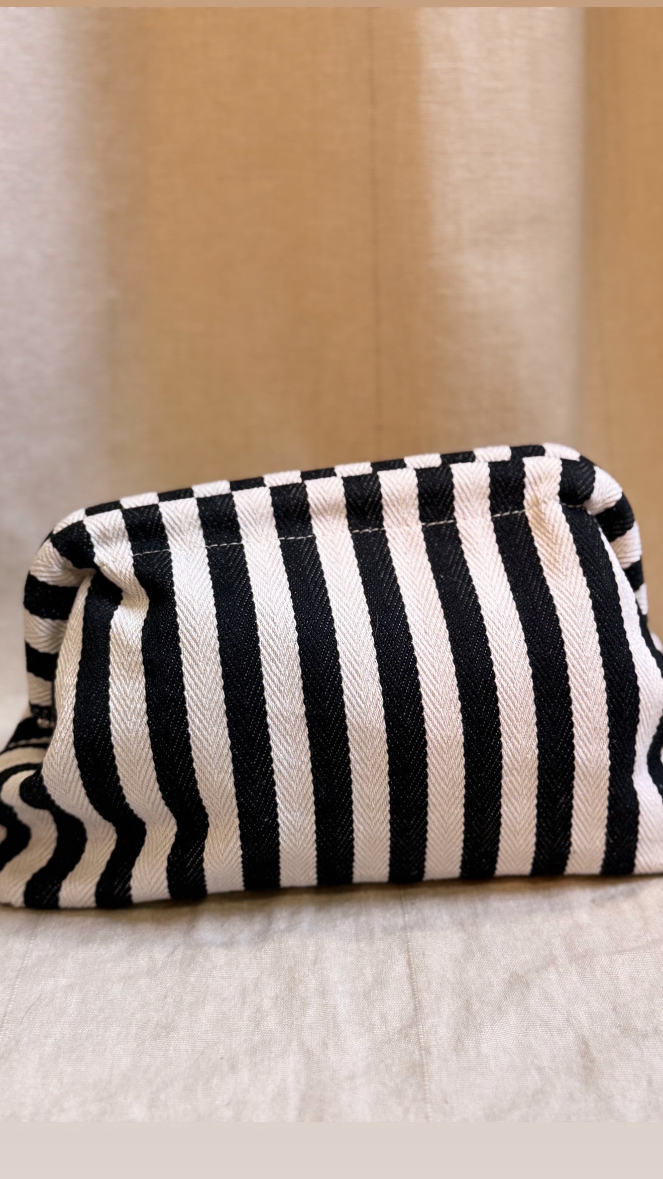 Sac pochette Rayure noir