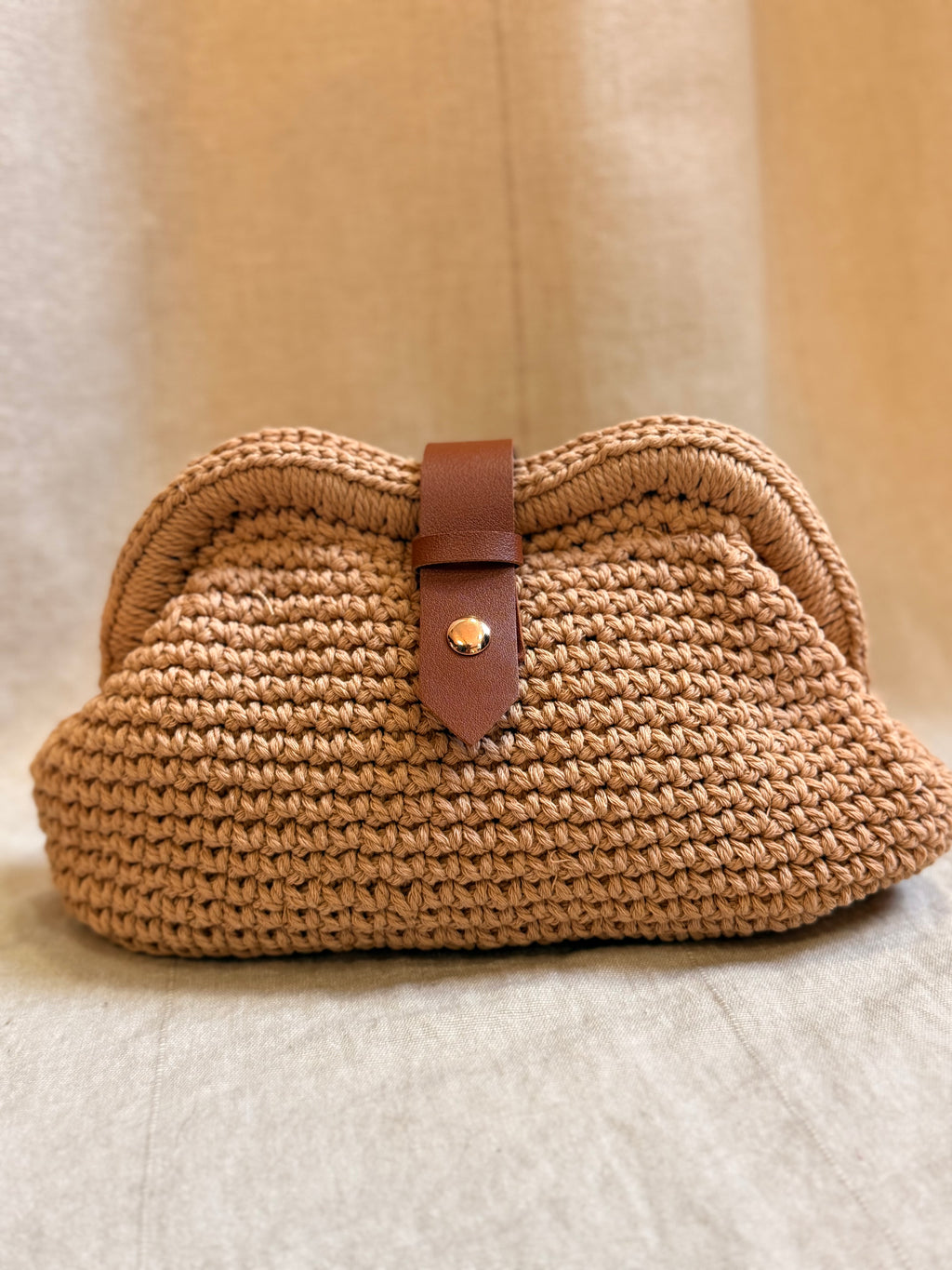 Sac pochette Eva camel