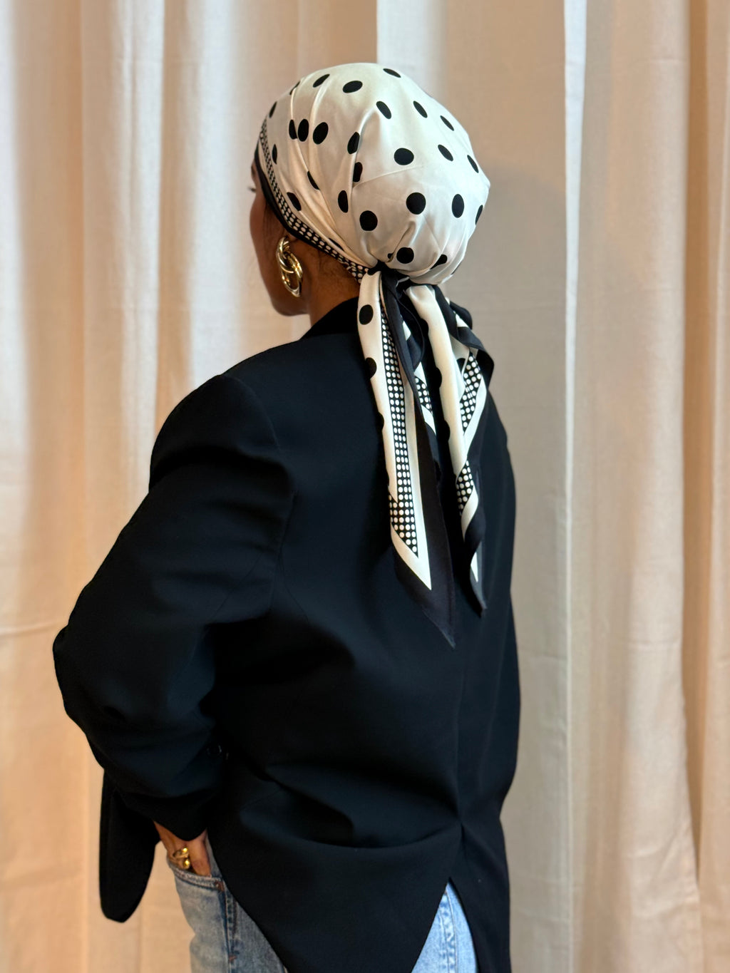 Foulard triangle Louane blanc