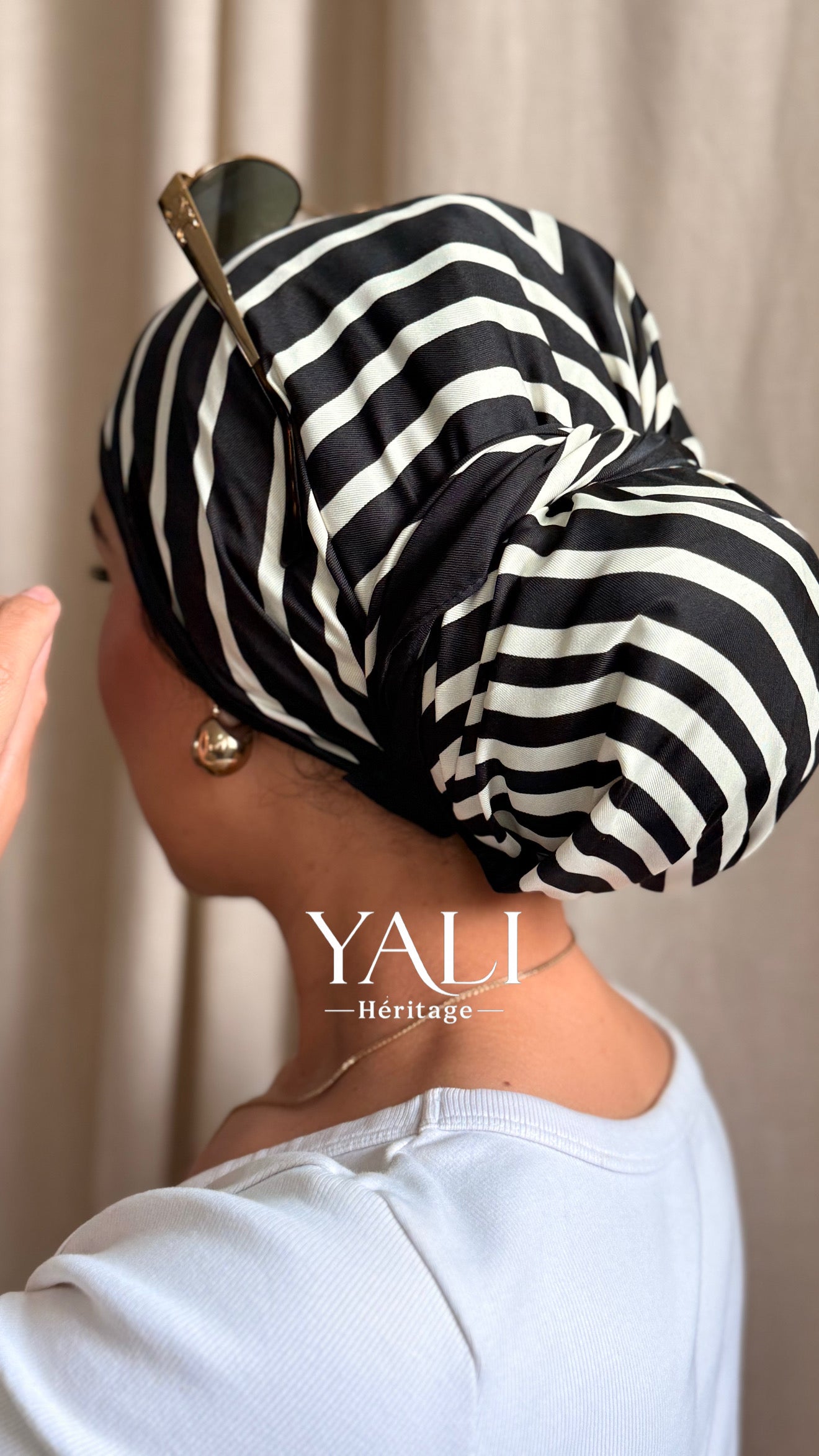 Foulard triangle Mia noir