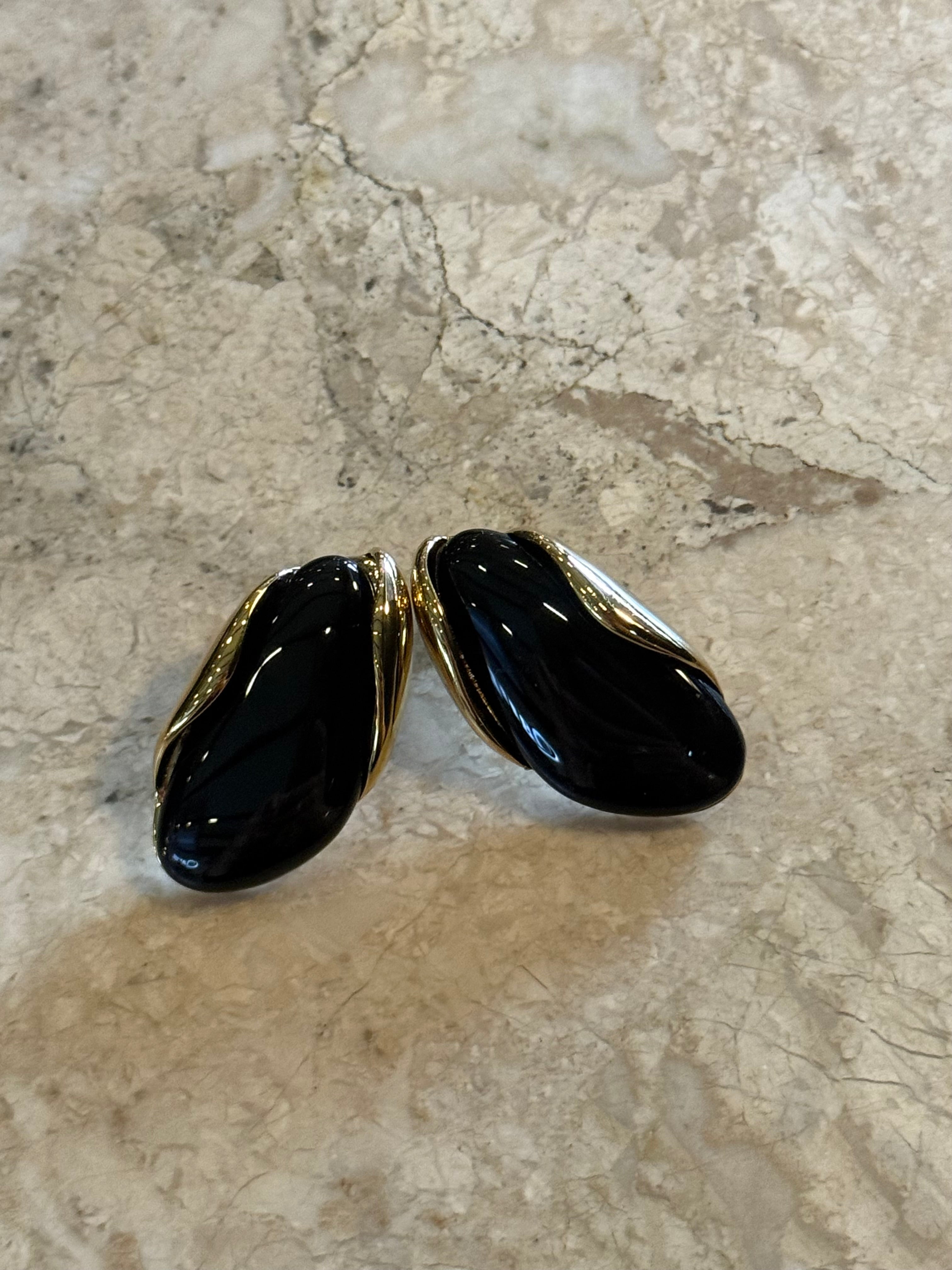 Boucle d’oreille Pure noir