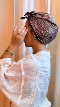 Foulard triangle Hella chocolat