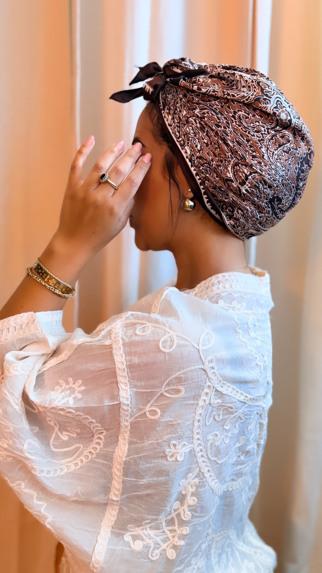 Foulard triangle Hella chocolat