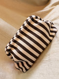 Sac pochette Rayure chocolat