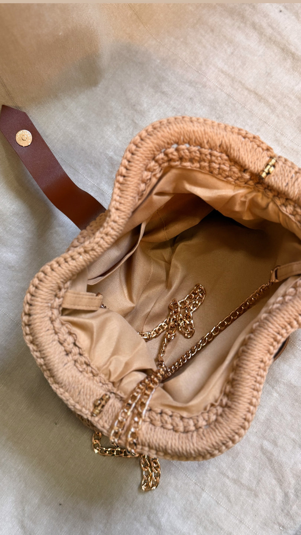 Sac pochette Eva camel
